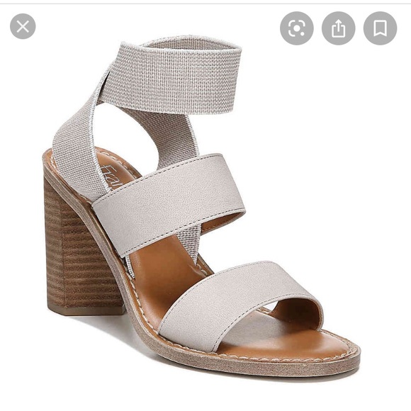 FRANCO SARTO DEAR BLOCK SANDAL in GREY/TAUPE - Picture 1 of 16